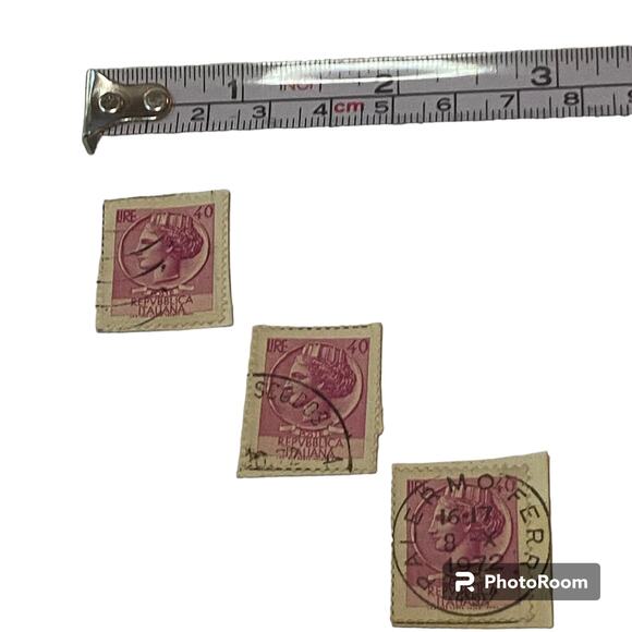 Italian Stamp 40 Lire Coin of Syracuse Rare Series Issued 1968 Canceled 1972 - Picture 3 of 5